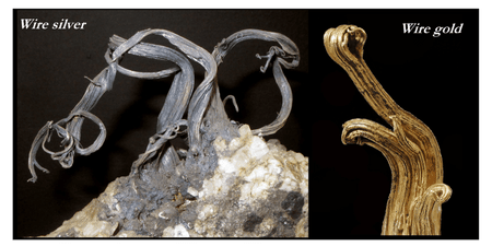 close up image of silver and gold wire formations